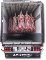 Lippens Food Express: Hangend vleestransport